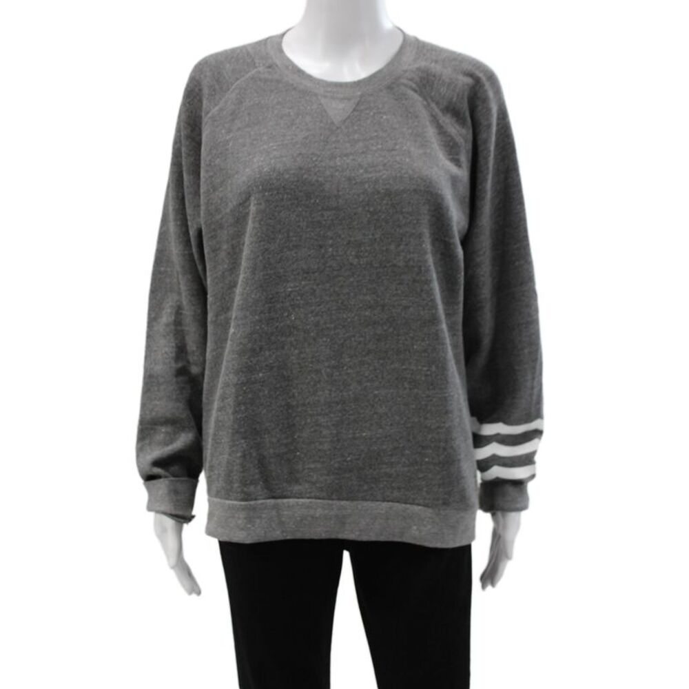 SOL ANGELES Womens Gray Pullover Sweatshirt Crew Neck Long Sleeve Size XL